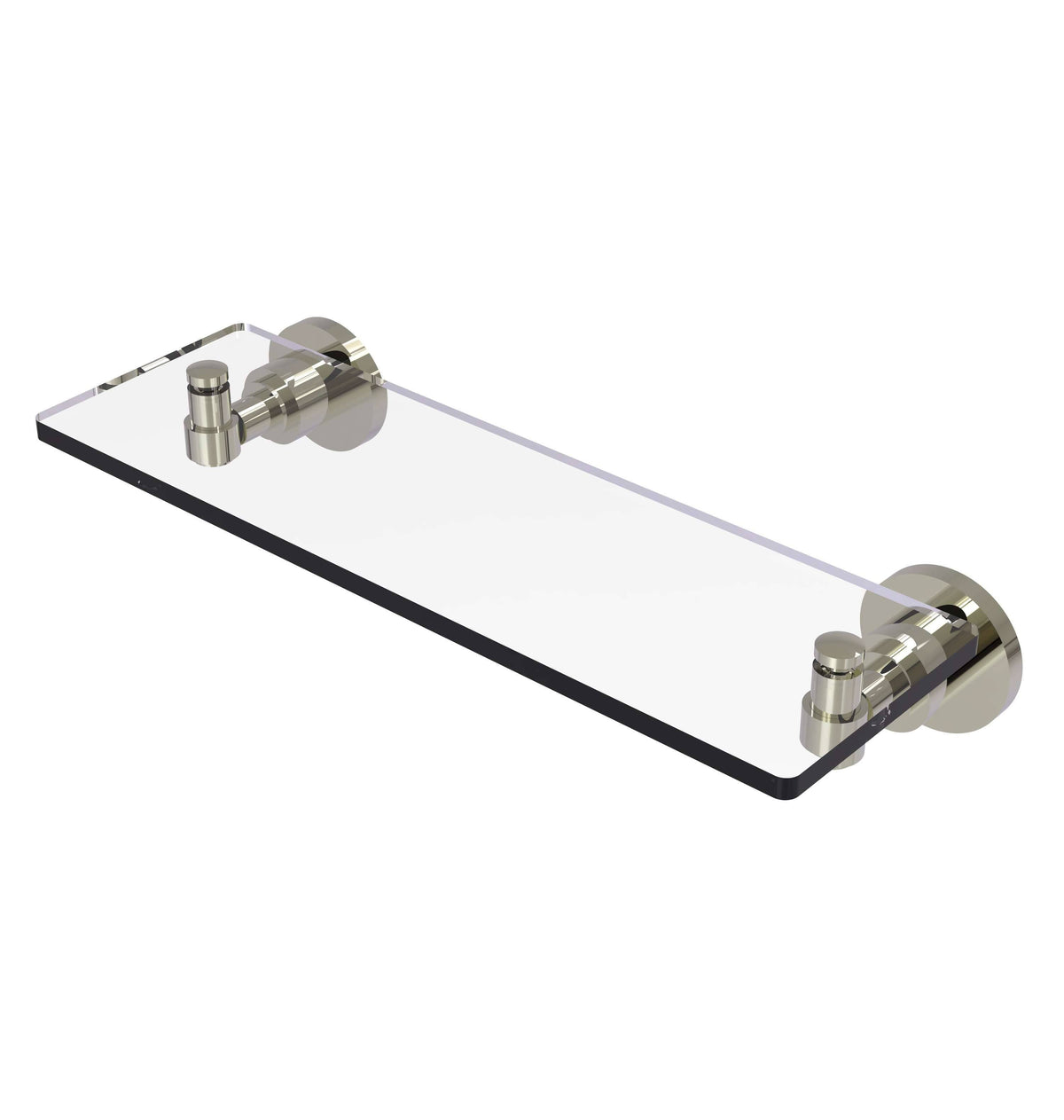 16x22 Glass Vanity Shelf Polished Nickel E72089
