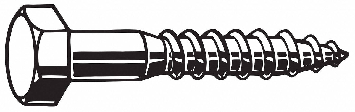 Hex Lag Screw, 5/16In, 5In, Zinc, pk250 A8360
