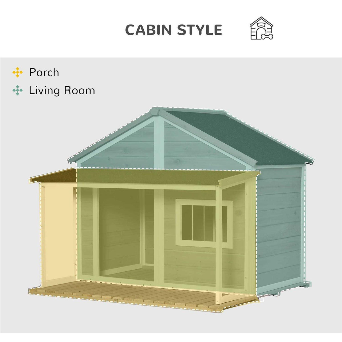 Wooden Raised Dog House T66730