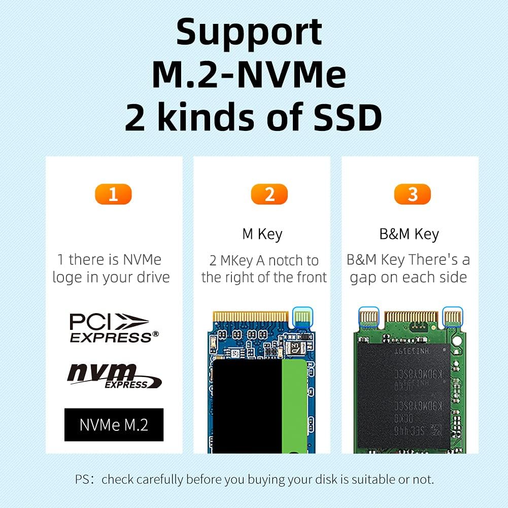 Portable Dual Bay M.2 NVME Docking Station I2574