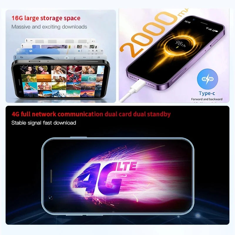 3Inch Quad Core 3GB+64GB 4G LTE Dual SIM Mini Smartphone P87752