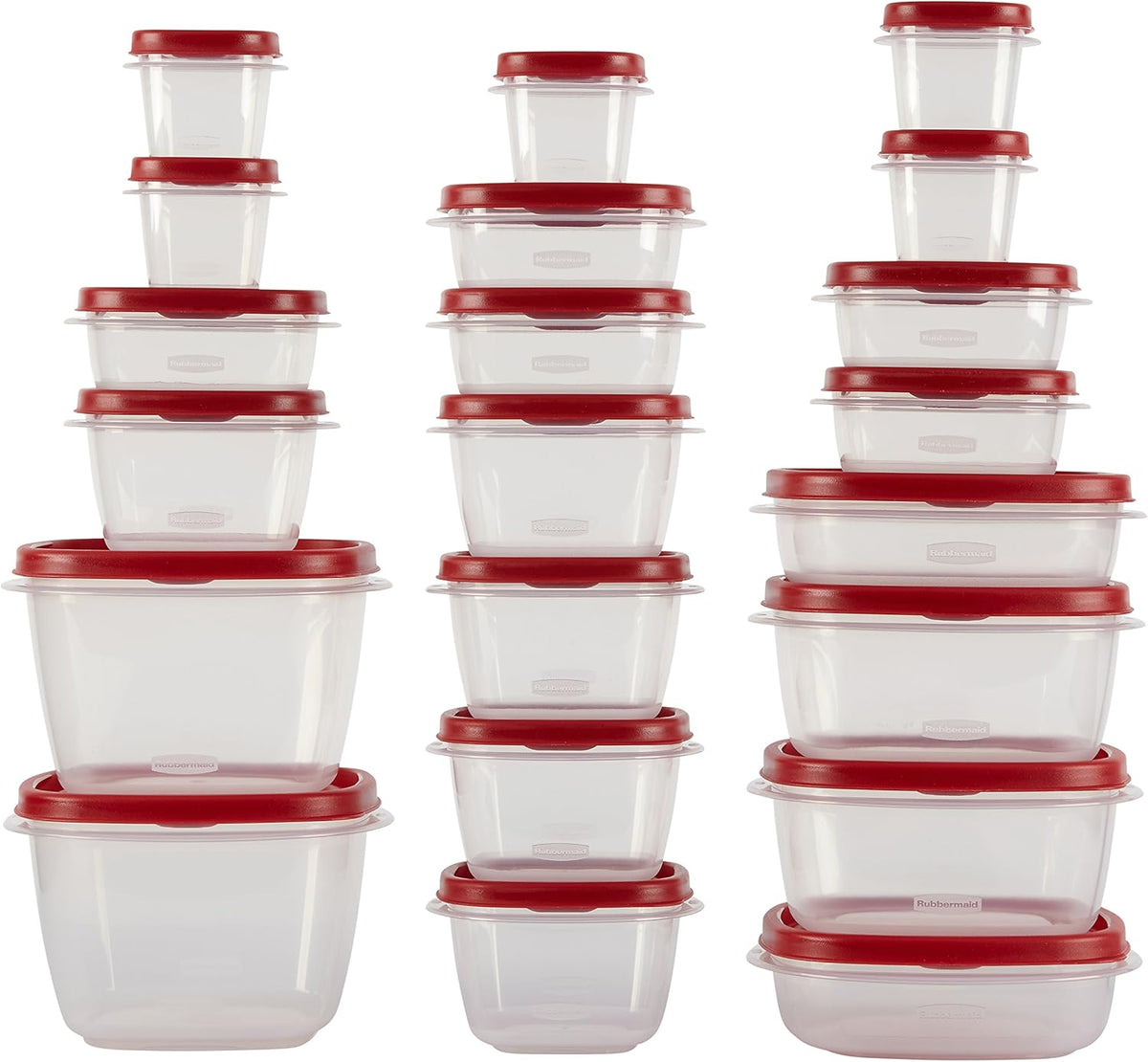 42 Piece Red Food Storage Containers J15191
