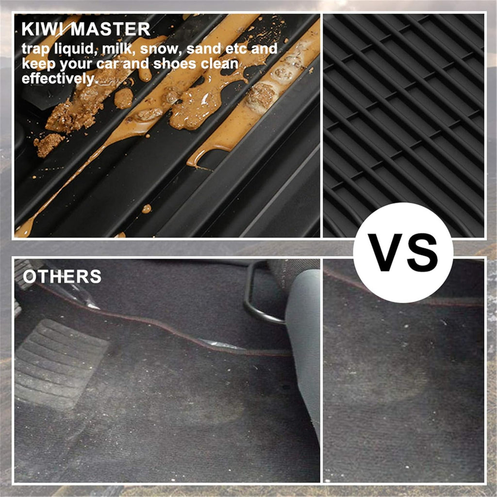 Black TPE Floor Mats for Toyota Tacoma Double Cab O255