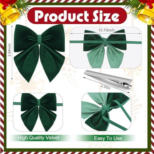 24 Pcs Mini Velvet Bows with Clips B2243