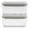 2pc Medium Glass Vacuum Container Set R46582