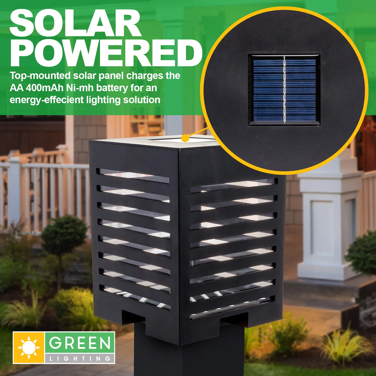 12 Pack Solar Powered LED Post Cap Light Black S203605