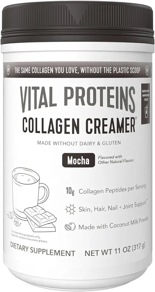 Collagen Coffee Creamer Coconut Milk Low Sugar Mocha 11.2oz S671206