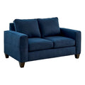 Wood and Fabric Loveseat W76367