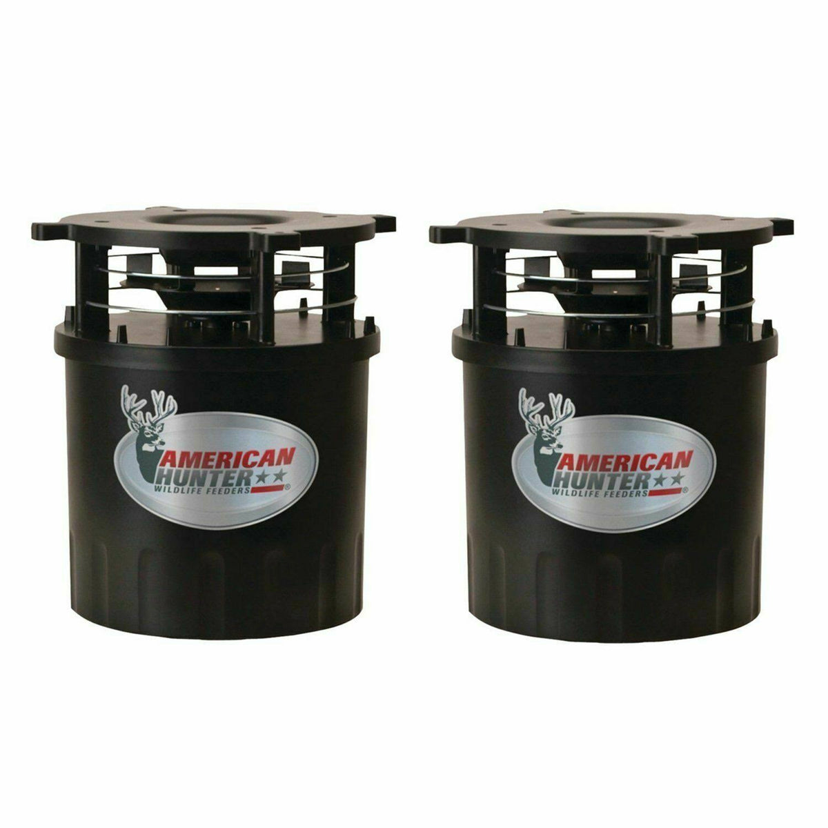 American Hunter R-Pro Wildlife Game Feeder Kit w/ Timer & Varmint Guard (2 Pack) J9672
