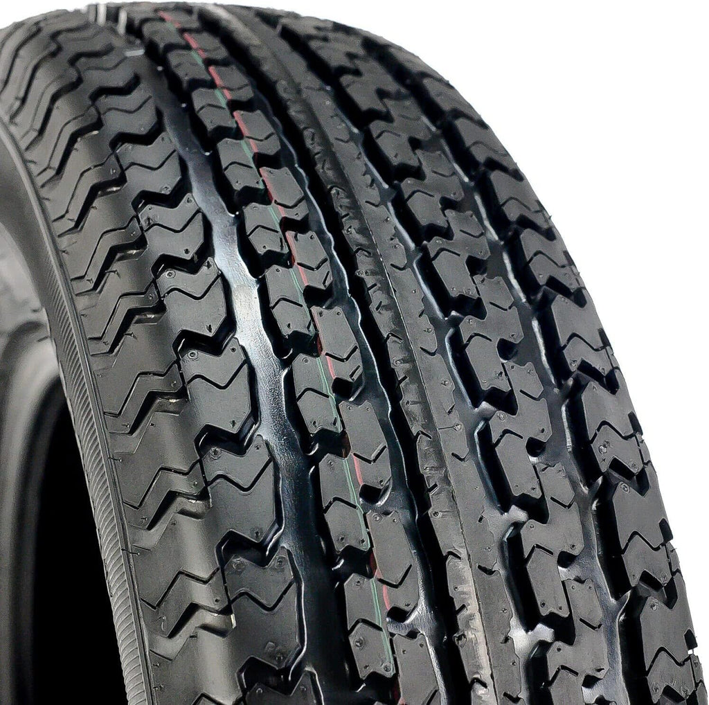 Set of 2 ST235/80R16 Trailer Radial Tires, Load Range F, 12-Ply, Black Side Wall E8184