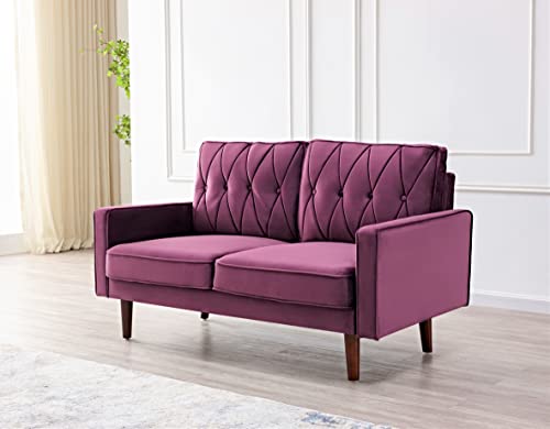 Tufted Velvet Couch, 57.5'' Wide Loveseat G796111