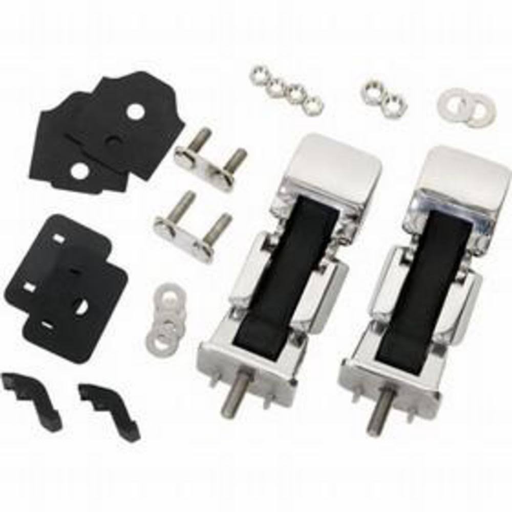 Polished Pair Hood Catch for Jeep Wrangler JK Z9541
