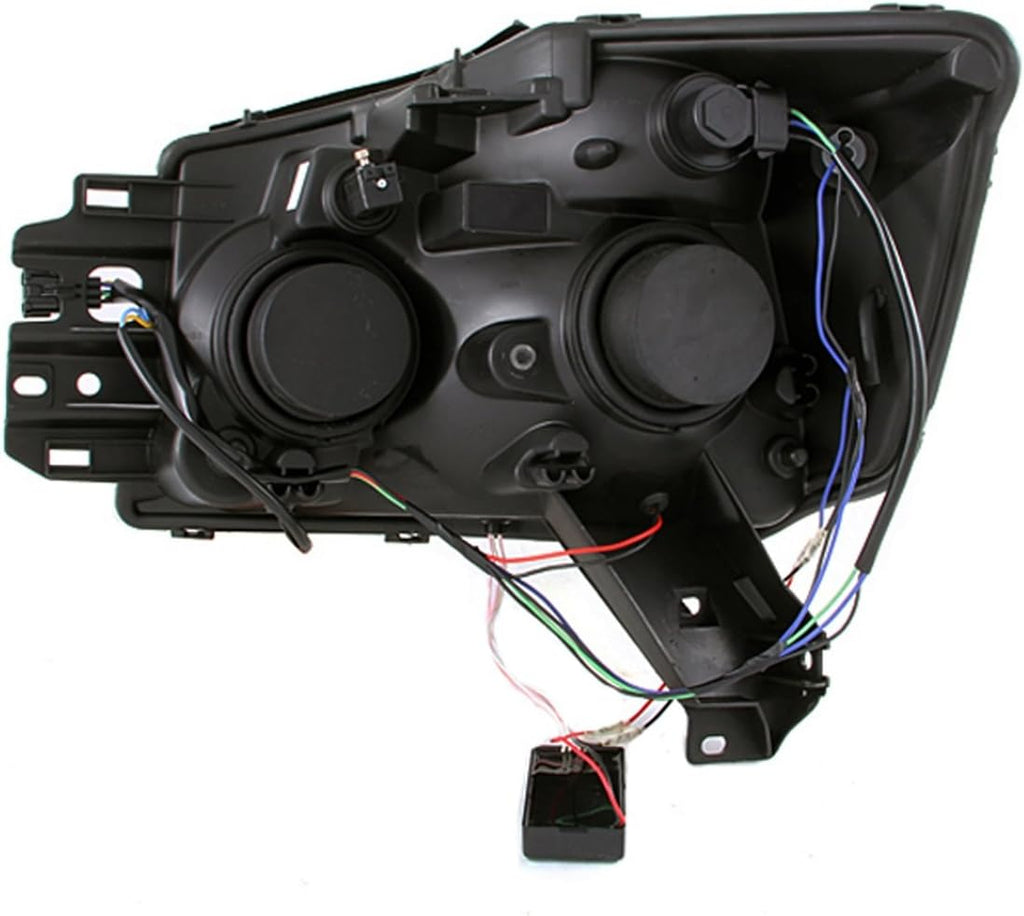 Black Projector Headlight Set with CCFL Halo P888