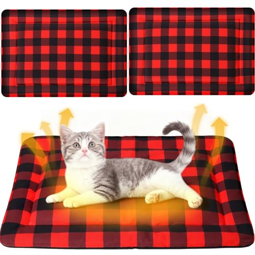 2 Pack Green Self Warming Cat Bed 18 x 24 Inch N719383