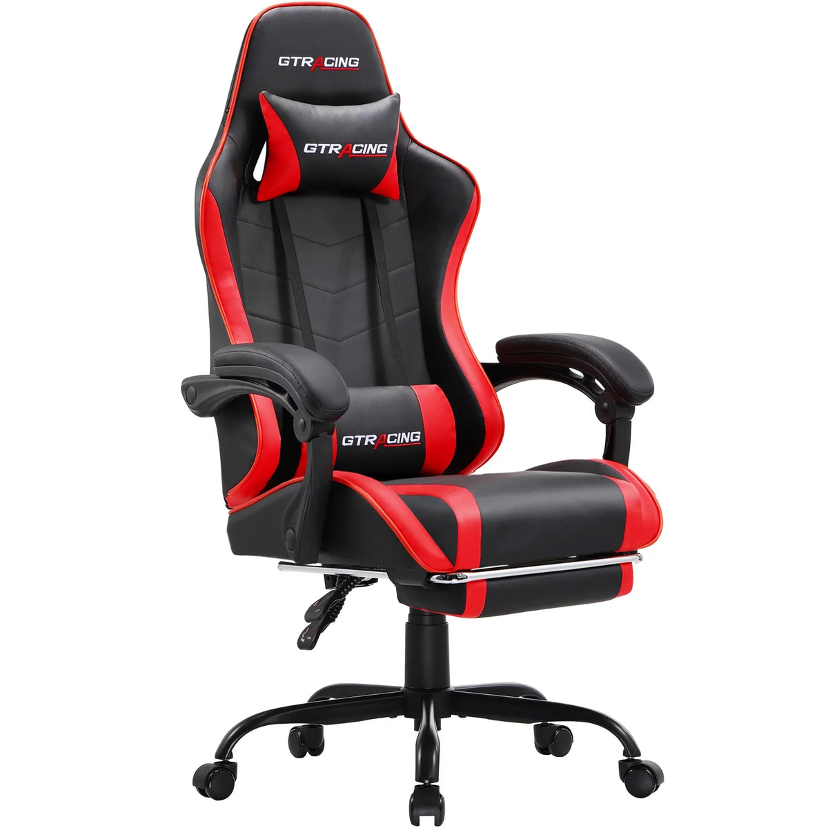 White Height Adjustable Reclining Gaming Chair with Footrest R948740
