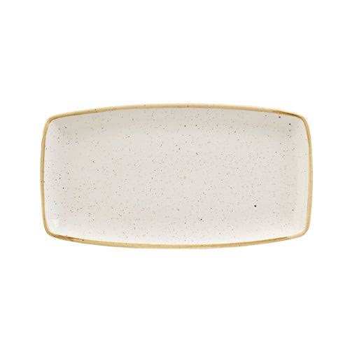 Stonecast Oblong Plate - Barley White D585