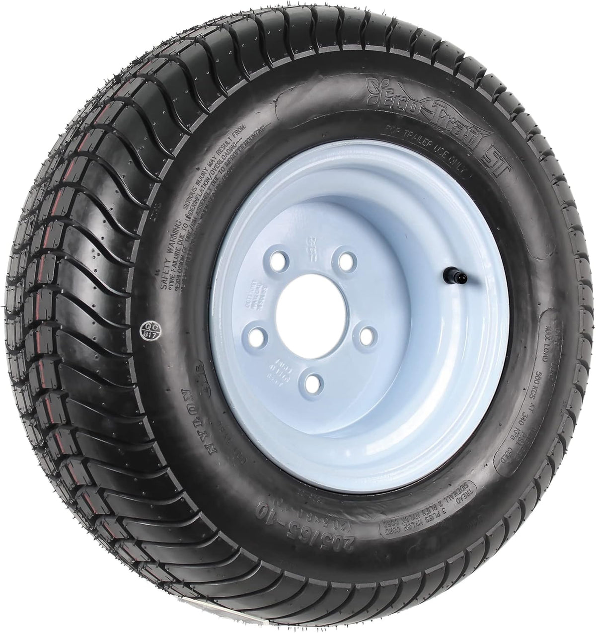 20.5X8.0-10 5 Lug Range E Trailer Tire On Rim Z57209