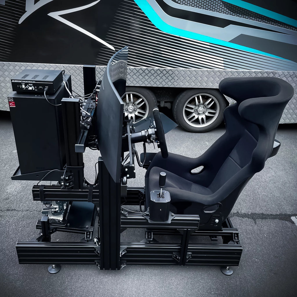 Black Racing Bucket Seat with Adjustable Slide & Angle Q484