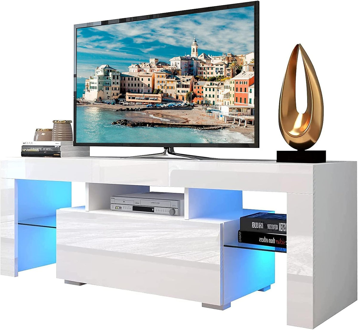 High Glossy TV Stand with LED Light for up to 70 Inches V352