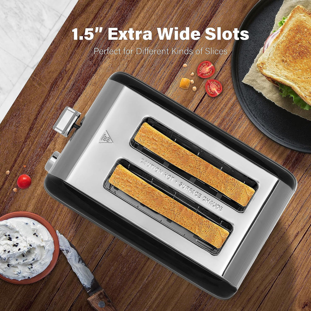2-Slice Toaster with 1.5 inch Wide Slot, Black X23491