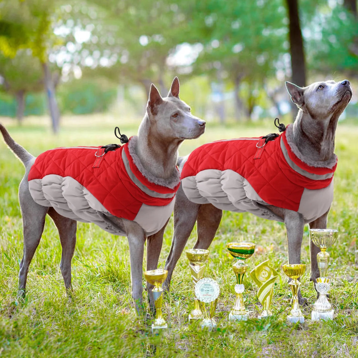 Red Reflective Dog Winter Coat M852