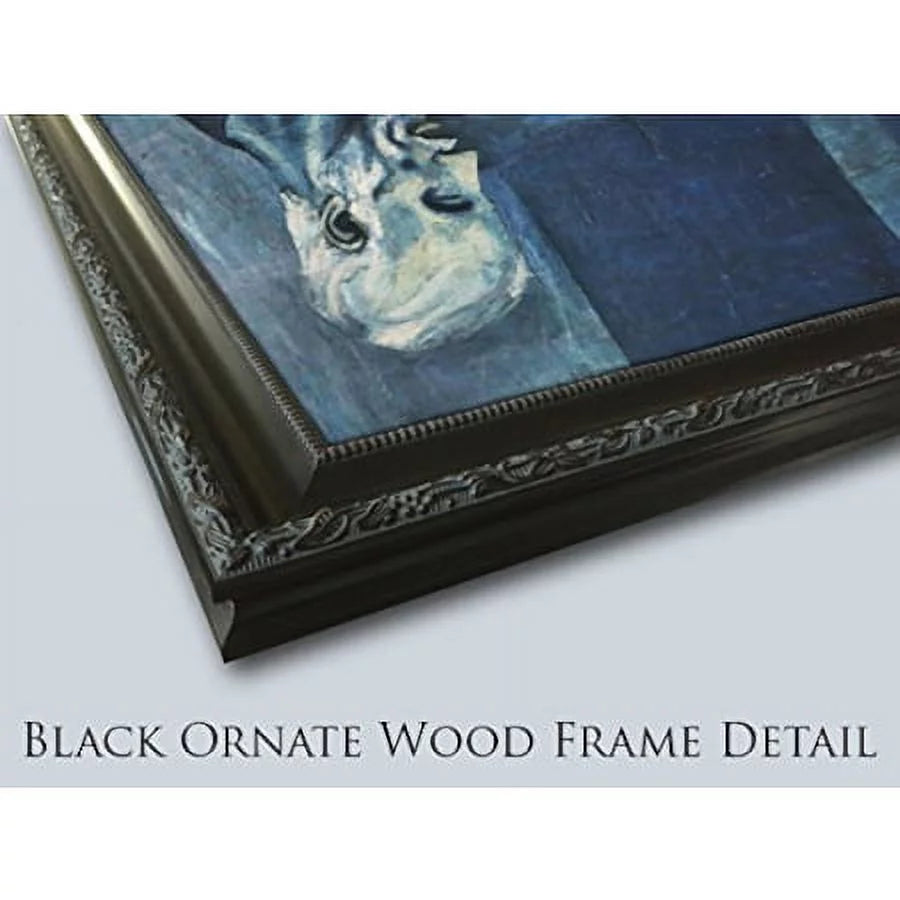 Black Ornate Wood Framed Art Print B44984
