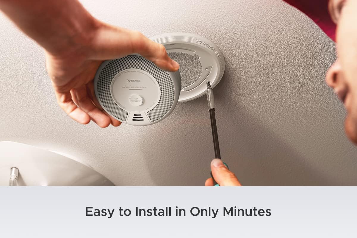 Wireless Interconnected Combination Smoke and Carbon Monoxide Detector, 10-Year Battery Powered, Pack of 6 K57202