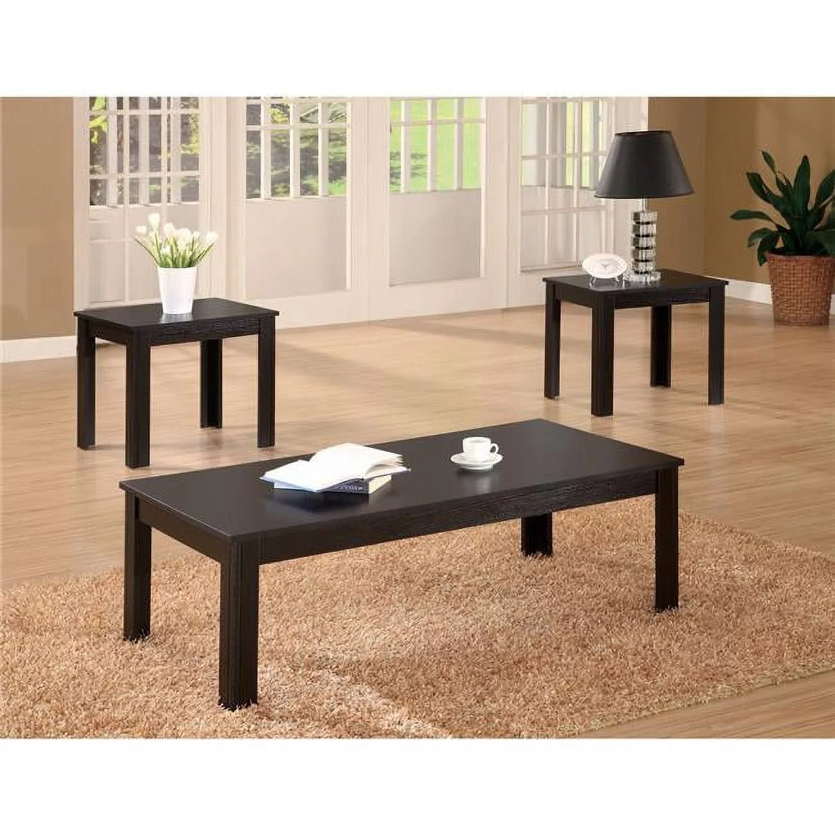 Black 3 Piece Occasional Table Set B931