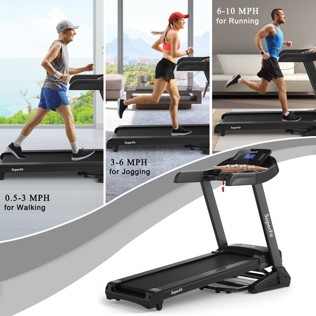 3.75HP Folding Treadmill with 15% Automatic Incline H532