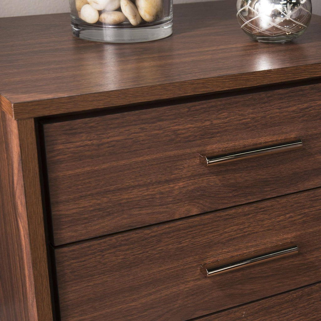 Walnut Bedside Table with Drawers T52939