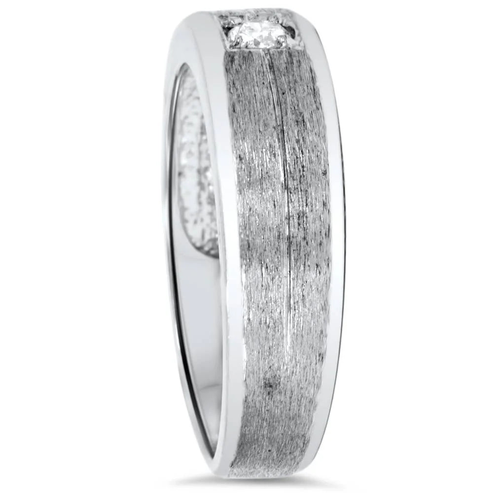 White Gold Solitaire Diamond Wedding Ring G660