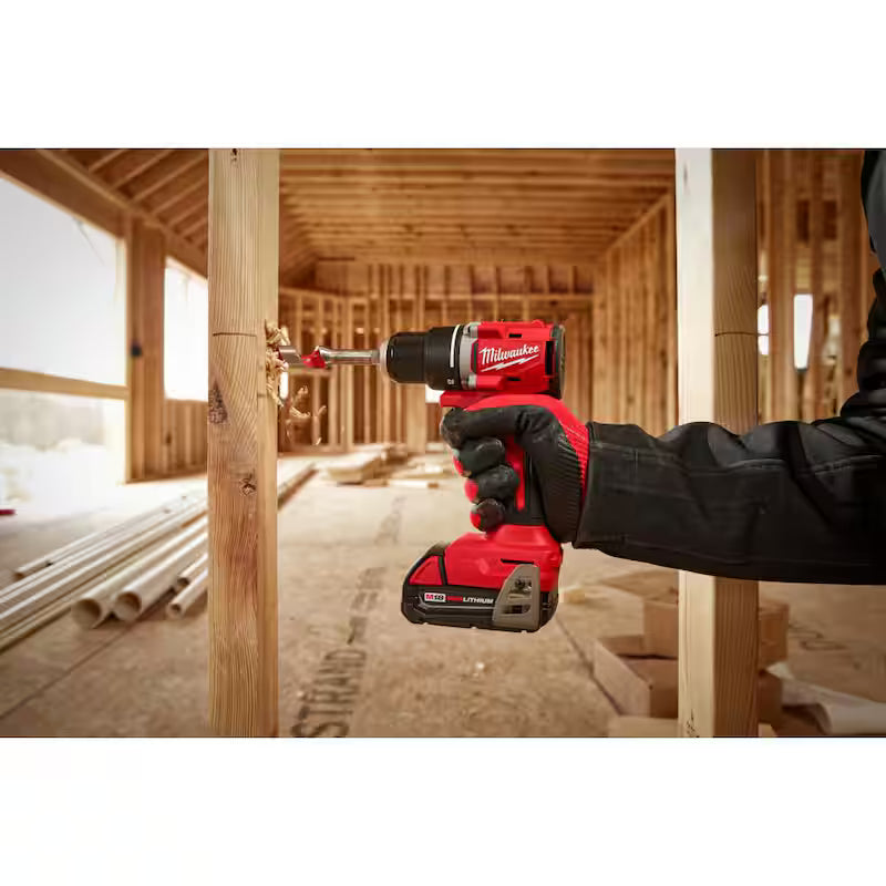 18-Volt Brushless Cordless Compact Drill/Driver Combo Kit with Titanium Drill Bit Set U30163