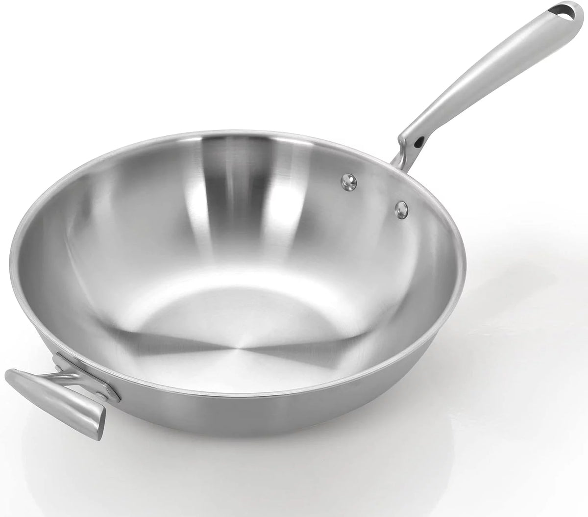 12.6 Inch Stainless Steel Wok Pan with Lid X176645