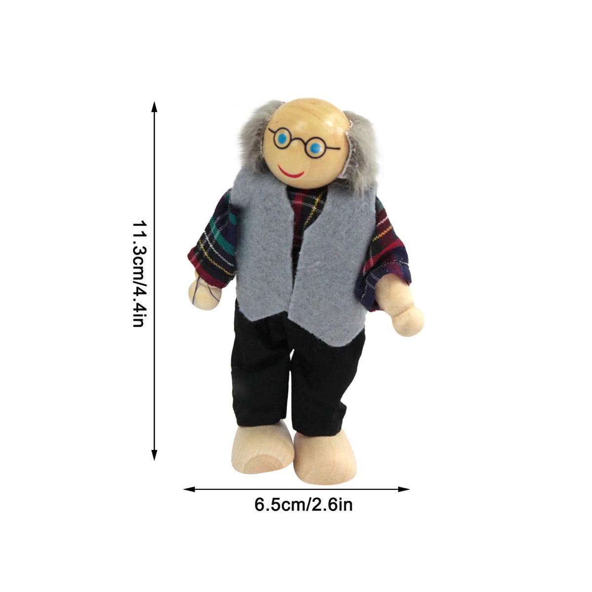 Wooden Doll House Family Dress-up Characters, Family of 7 D489981