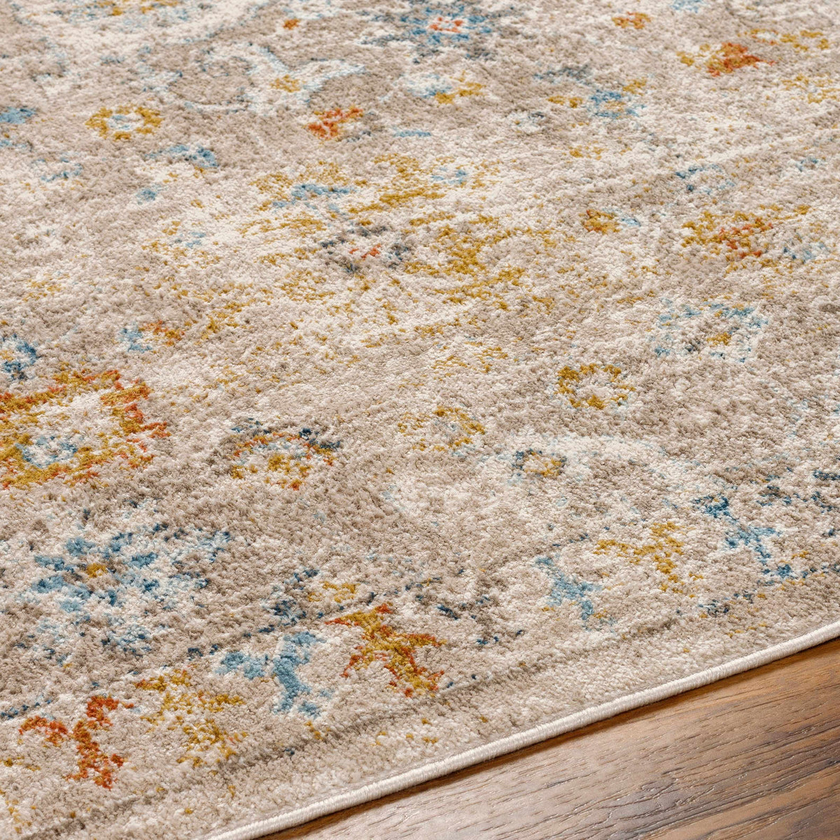 Brown Gray Beige Area Rug H385