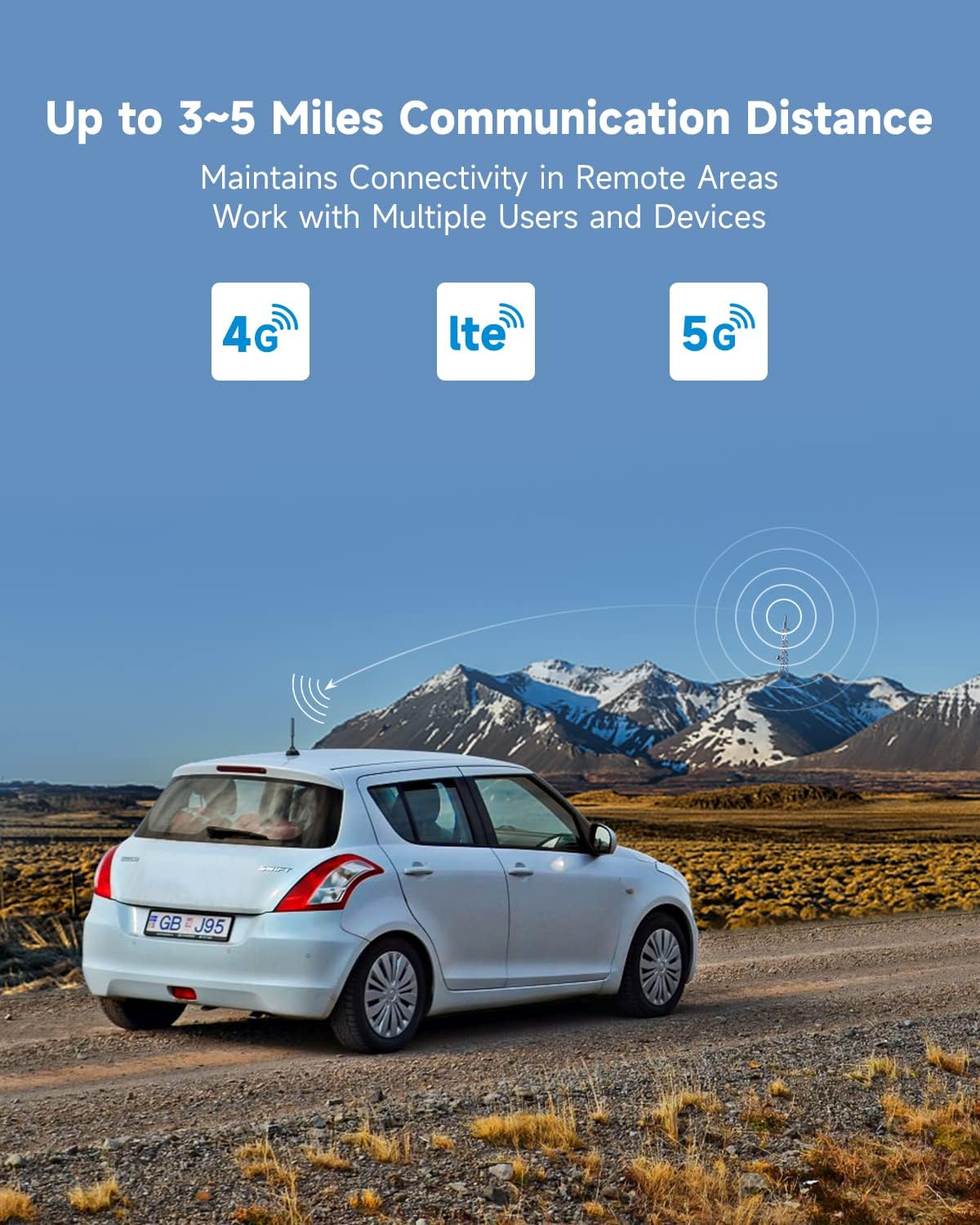 Cell Phone Signal Booster for Cars and SUVs, 5G 4G LTE, Band 12/13/17 Y999
