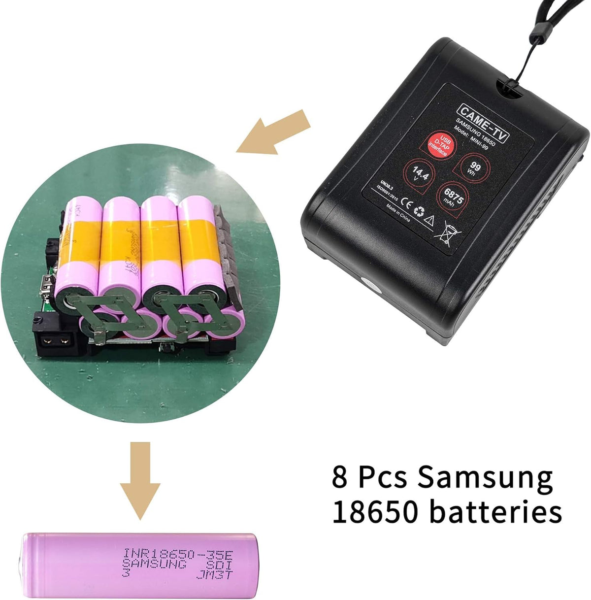 99Wh 14.4V 6800 mAh V-Mount Battery E974301
