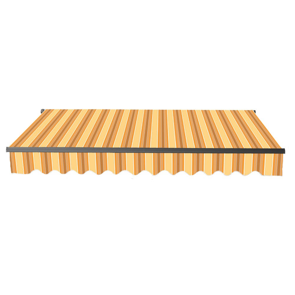 Black Frame Motorized Retractable Patio Canopy Awning 13'x10' Multi Yellow K789