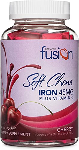 Cherry Flavored Gluten Free Iron Soft Chew with Vitamin C 60 Count V4762