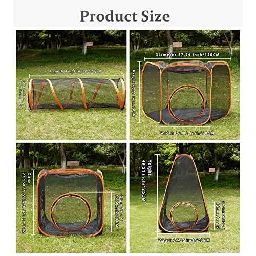 6-in-1 Tent Cat Enclosures with Tunnel I748