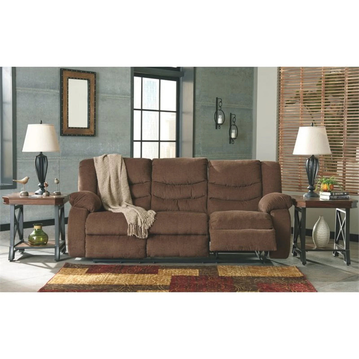Chocolate Reclining Sofa B15834