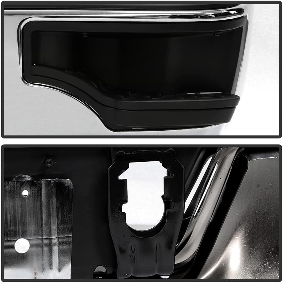 Chrome Rear Bumper Assembly with Sensor Hole E286