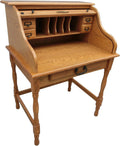 Solid Oak Wood Mini Roll Top Desk G84907