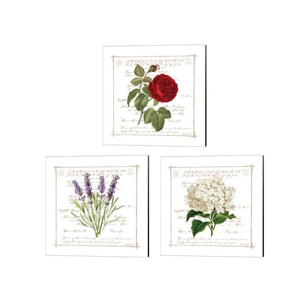 3 Piece Canvas Art Set 14 x 14 White Q5736