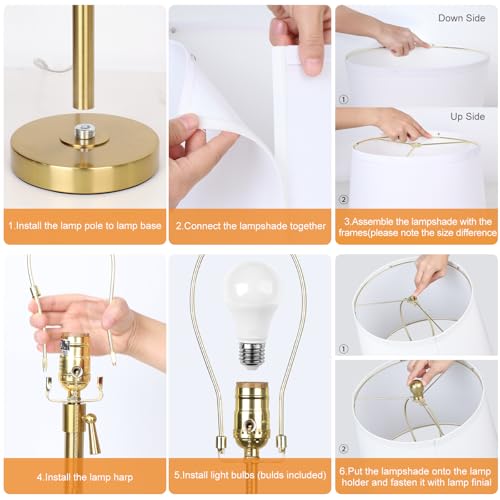 Black Set of 2 Height Adjustable 3-Way Dimmable Table Lamps P207888