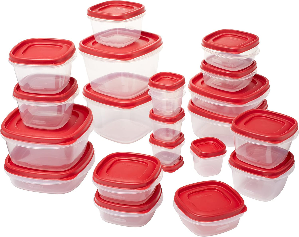 42 Piece Red Food Storage Containers J15191