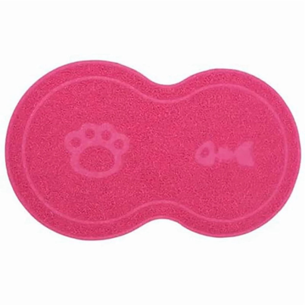 Rose Red Waterproof Non-Slip Pet Feeding Mat S89337