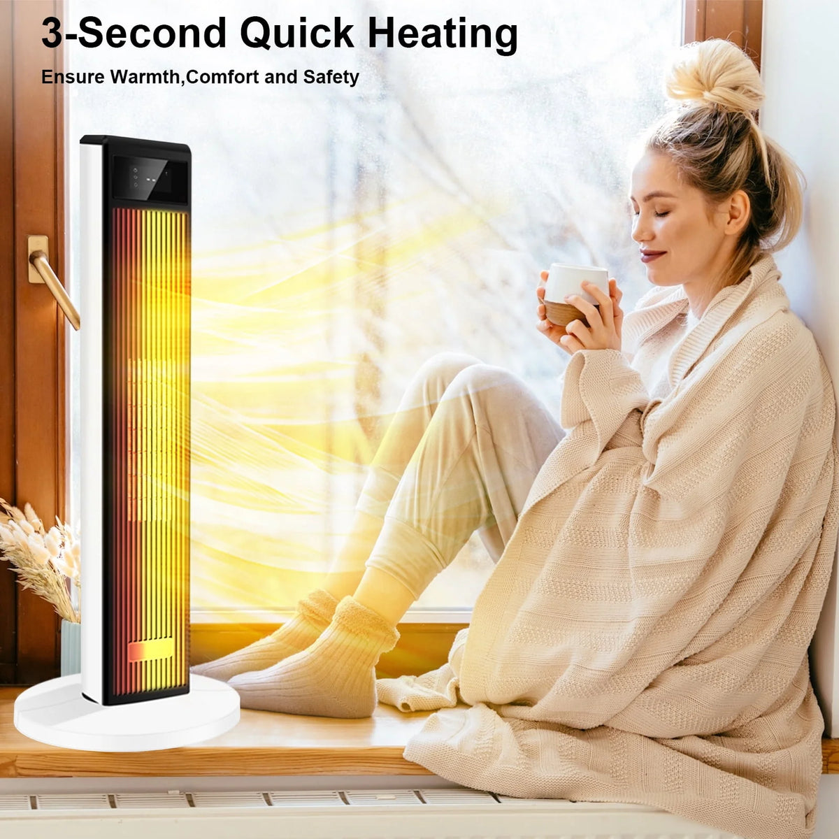 1500W Tower Space Heater T23679