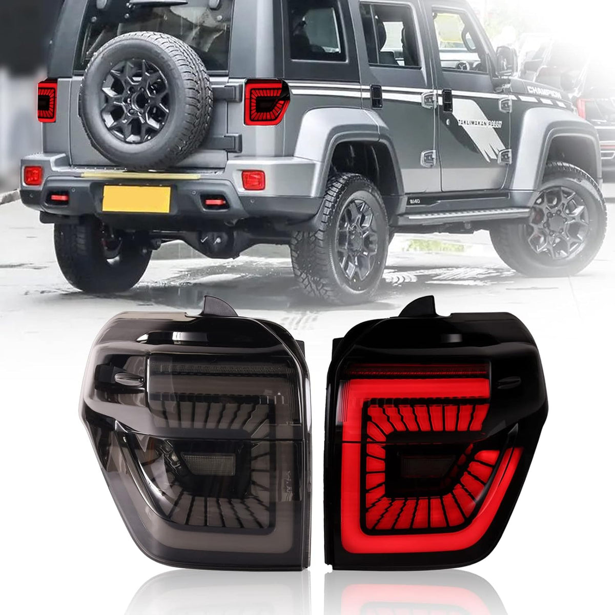 Smoke LED Tail Light Assembly Pair for Toyota 4 Runner H42386