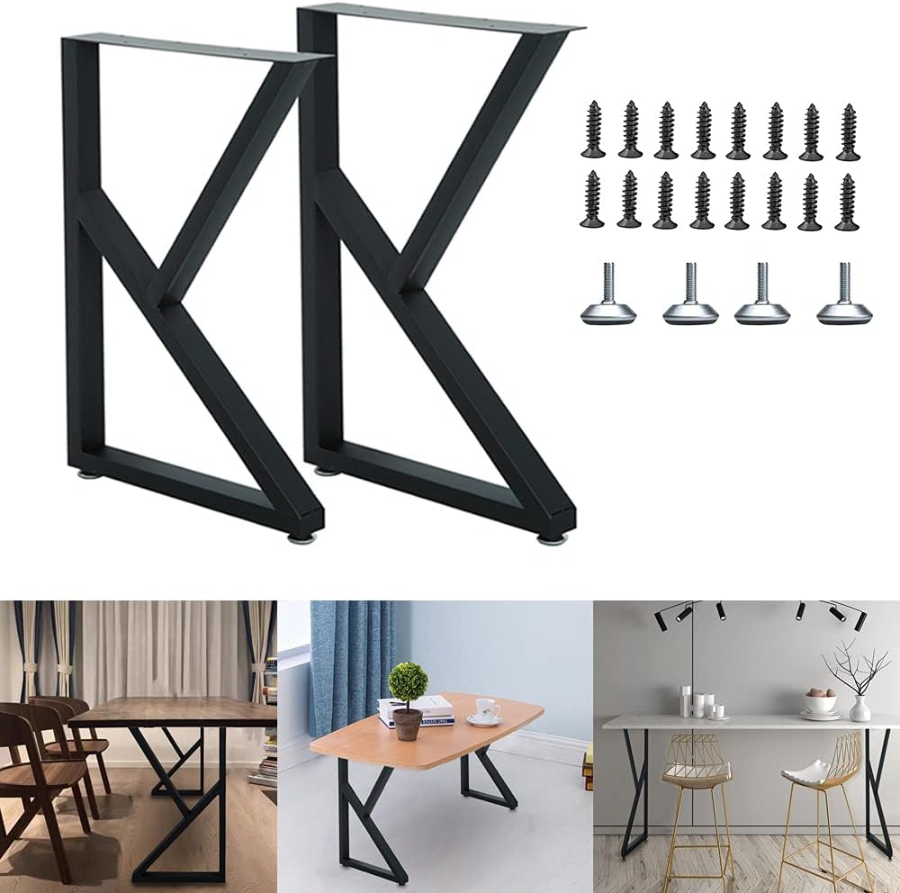 Metal Table Legs, 2 Pcs Heavy Duty Square Tube Desk Legs K5612